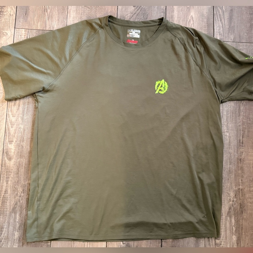 Under Armour Marvel Avengers Olive Green Athletic Tee